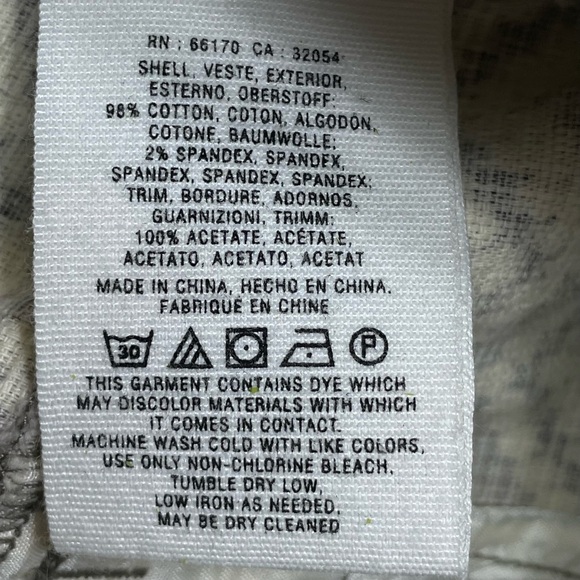 Anthropolgie Cartonnier Melisma Chevron High Rise Beige Classic Shorts - Sz 8 - Picture 8 of 11